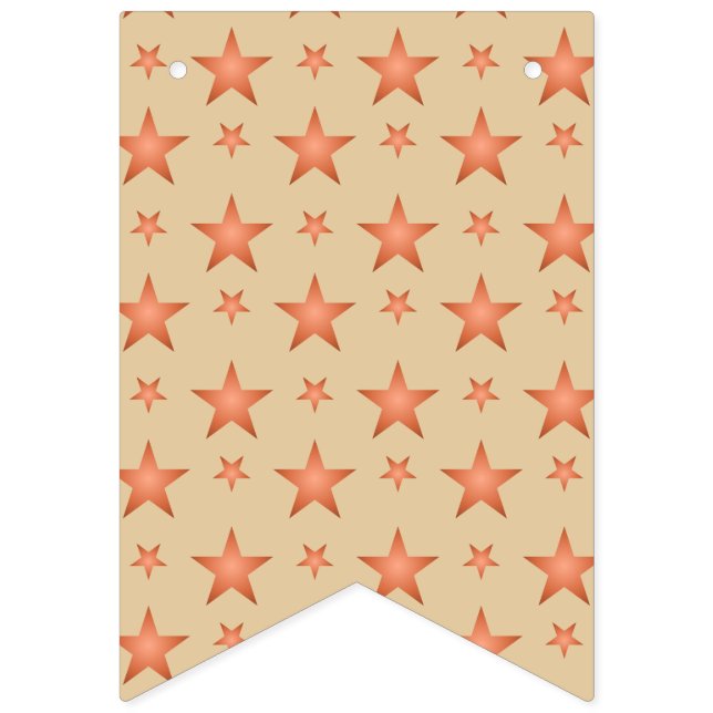 Starry mönster i gradient terracotta orange vimplar (Första flaggan)