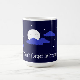 Starry Moon with Clouds:  Dark Blue Kaffemugg