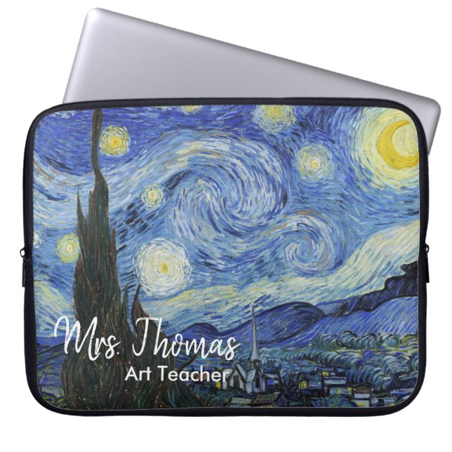 Starry natt 15" skräddarsy Neoprenelaptop sleeve (Framsidan)