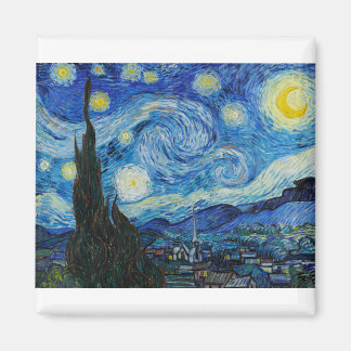 Starry Natt 1889 av Vincent van Gogh Magnet