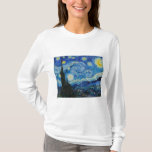 Starry Natt 1889 av Vincent van Gogh T Shirt<br><div class="desc">Vincent Willem van Gogh (holländska: [ˈvɪ nsɛ nt ˈʋ ɪ lakɱvexiexiexiexiexiexix] (lyssna);[not 1] 30 mars 1853 - 29 juli 1890) var en nederländsk postimperiistisk målare som postumt blev ett av de mest berömd och inflytelserika figurerna i den Westerna konsten. Under ett årtionde skapat han omkring 2 100 konstverk, varav omkring...</div>