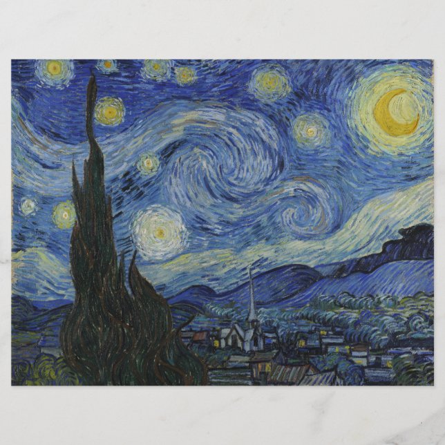 Starry Natt 1889 Vincent van Gogh (Framsida)