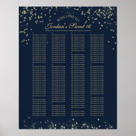 Starry Natt Alfabetical Seating Chart Poster