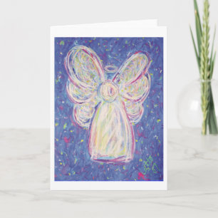 Starry Natt Angel-hälsningskort Helgkort