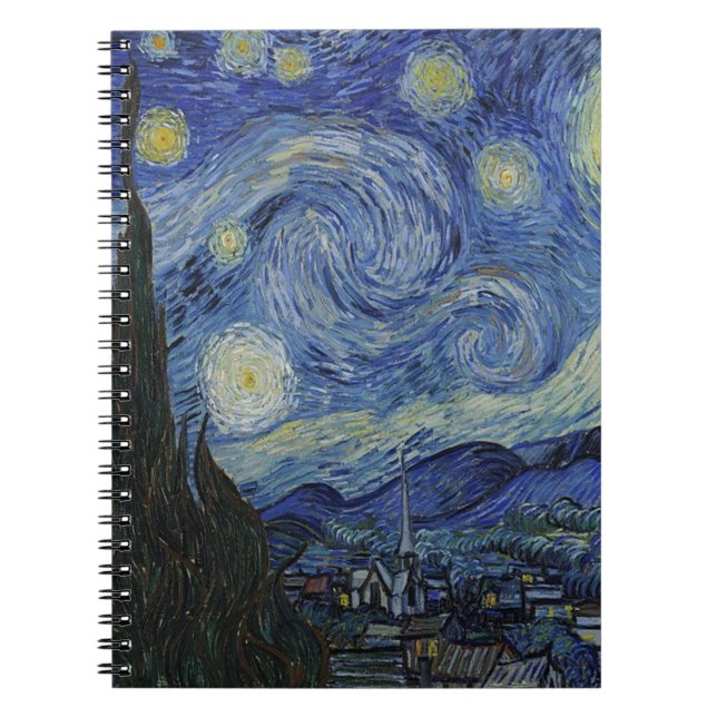 Starry Natt av Van Gogh Anteckningsbok (Framsidan)