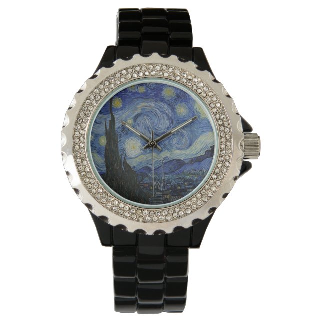 Starry Natt av Van Gogh Armbandsur (Framsida)