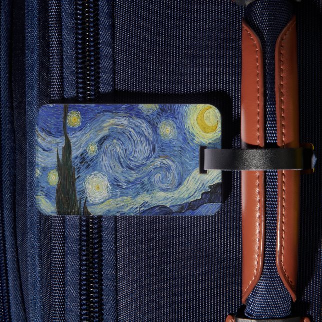 Starry Natt av Van Gogh Bagagebricka (Baksida Insitu 2)