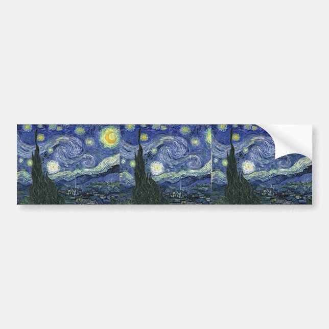 Starry natt av Van Gogh Bildekal (Framsidan)