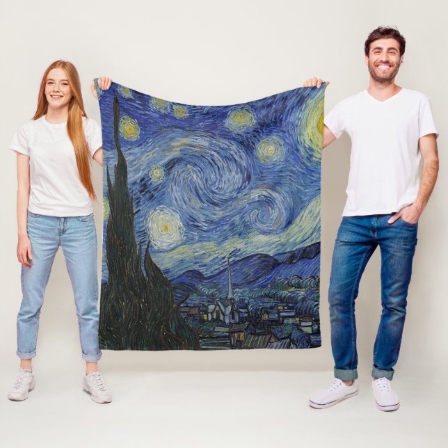 Starry Natt av Van Gogh Fleecefilt (På plats)