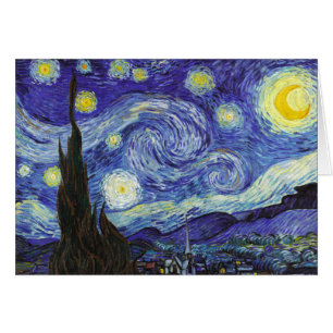 Starry natt av Van Gogh Hälsningskort