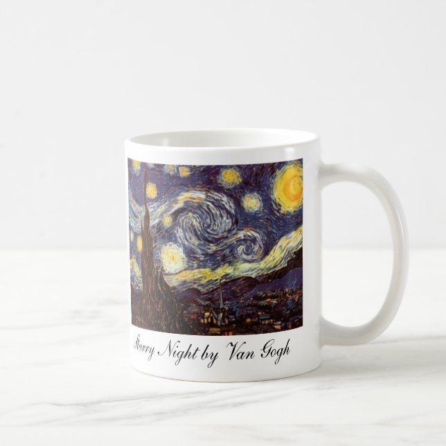 Starry natt av Van Gogh Kaffemugg (Höger)