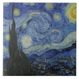 Starry Natt av Van Gogh Kakelplatta