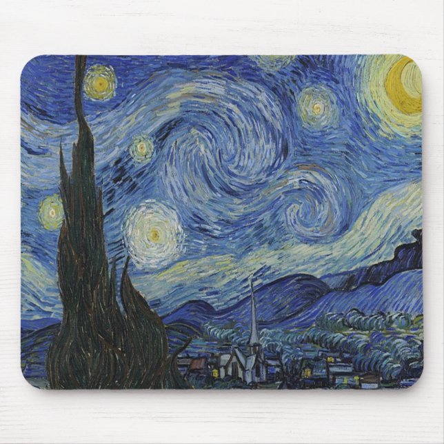 Starry Natt av Van Gogh Musmatta (Framsidan)
