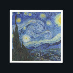 Starry Natt av Van Gogh Pappersservett<br><div class="desc">Besök min affär om du vill ha mer intressant design och fler valmöjligheter i färg. => zazzle.com/iwheels*</div>