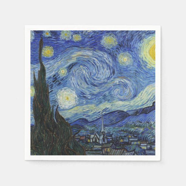 Starry Natt av Van Gogh Pappersservett (Framsidan)
