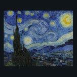 Starry Natt av Van Gogh Poster<br><div class="desc">Arbetet "The Starry Night Starry Night" (holländska: De sterrennacht) är en målning av den nederländske postimponerande konstnären Vincent van Gogh. I juni 1889 skildras synen utanför sitt sanitariumfönster på Saint-Rémy-de-Provence (i södra Frankrike) nattetid, även om den målades från minnet under dagen. Det har funnits i den permanenta samlingen av Modern...</div>