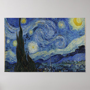 Starry Natt av Van Gogh Poster