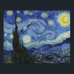 Starry Natt av Van Gogh Poster<br><div class="desc">Starrinatten av Van Gogh. Besök min butik om du vill ha mer intressant design och fler valmöjligheter för färg => zazzle.com/iwheels*</div>