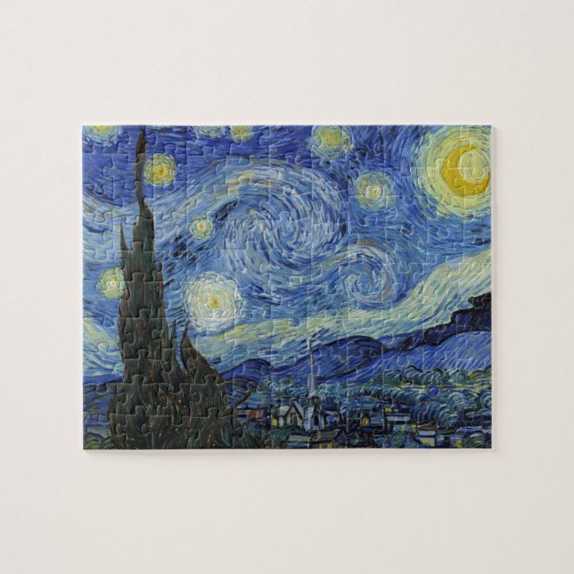 Starry Natt av Van Gogh Pussel (Horisontell)