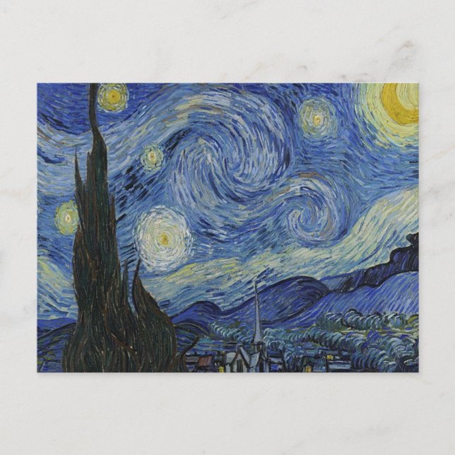Starry Natt av Van Gogh Vykort (Framsida)