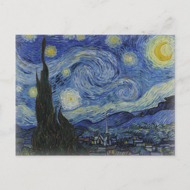 Starry natt av Van Gogh Vykort (Framsida)