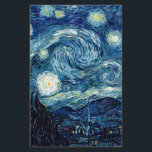 Starry natt av Vincent Van Gogh Brevpapper<br><div class="desc">Starry natt av Vincent Van Gogh</div>