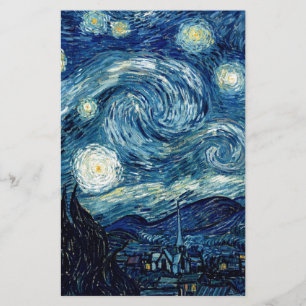 Starry natt av Vincent Van Gogh Brevpapper