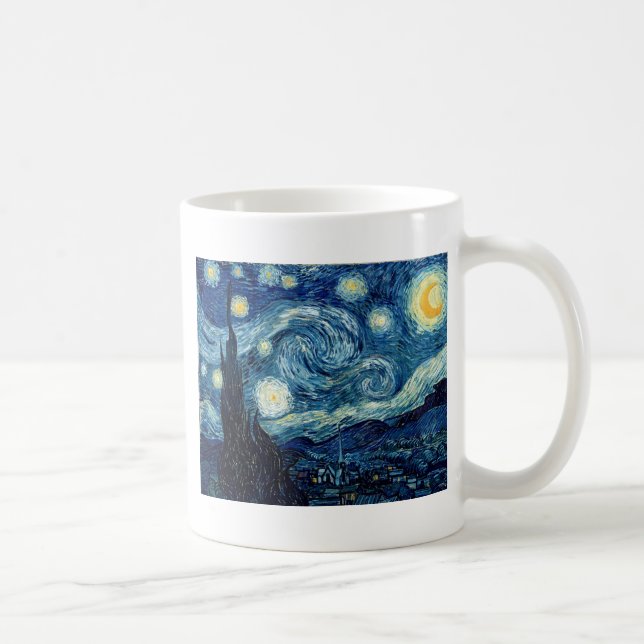 Starry natt av Vincent Van Gogh Kaffemugg (Höger)