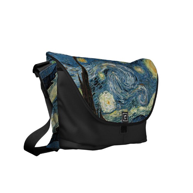 Starry natt av Vincent Van Gogh Kurir Väska (Vänstra Framsidan)