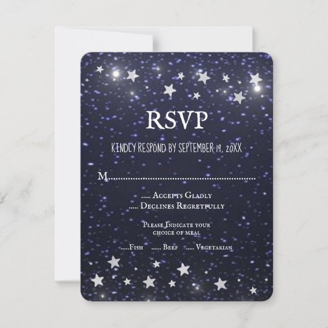 Starry Natt Bröllop OSA Card (Framsida)
