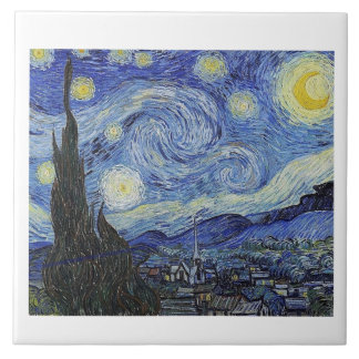 Starry Natt by Van Gogh, Fine Art. Kakelplatta