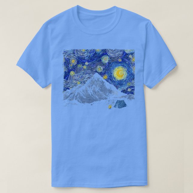 Starry Natt Camping Scene T Shirt (Design framsida)
