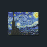 Starry Natt Canvas<br><div class="desc">Starry Night av Vincent van Gogh Canvas The Starry Night är en målning av den nederländske postimponerande konstnären Vincent van Gogh. Målaren skildrar vyn utanför sitt sanitariumfönster på natten,  även om den målades från minnet under dagen. Mittdelen visar byn Saint-Rémy under ett snurrande himlar,  från asyl till norr.</div>