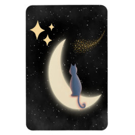 Starry Natt Cat Crescent Flexible Photo Magnet