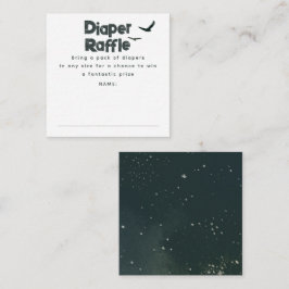 Starry Natt Diaper Raffle Baby Shower Biljett Tilläggskort
