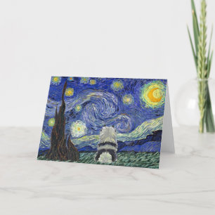 Starry natt för Keeshond Kort