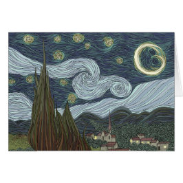 Starry natt hälsningskort