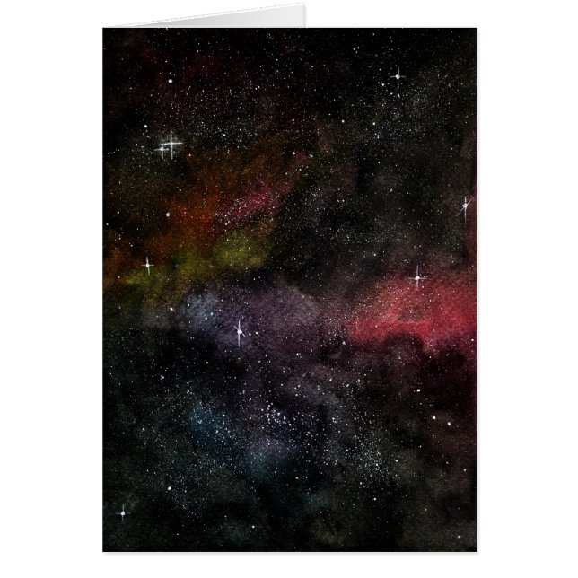 Starry natt hälsningskort (Framsidan)