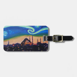 Starry natt i Istanbul Turkiet Bagagebricka