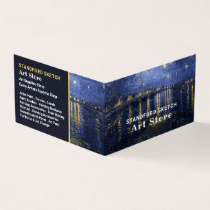 Starry Natt om Rhone, Art Supplies Store Visitkort