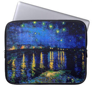 Starry Natt om Rhone Van Gogh Fine Art Laptop Sleeve