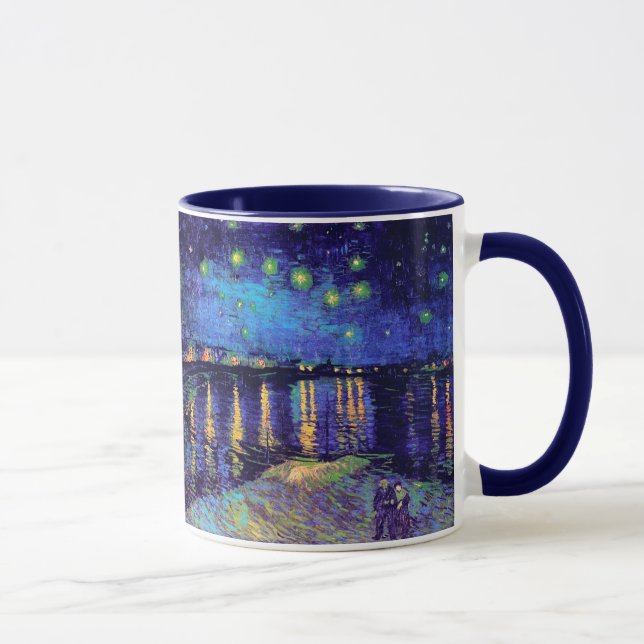 Starry Natt om Rhone Van Gogh Fine Art Mugg (Höger)