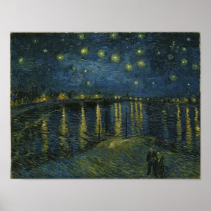 Starry Natt om Rhone Van Gogh Fine Art Poster