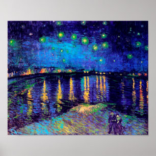 Starry Natt om Rhone Van Gogh Fine Art Poster