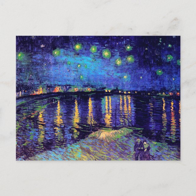 Starry Natt om Rhone Van Gogh Fine Art Vykort (Framsida)