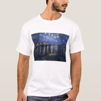 Starry natt över den Rhine T-tröja - Van Gogh Tröja