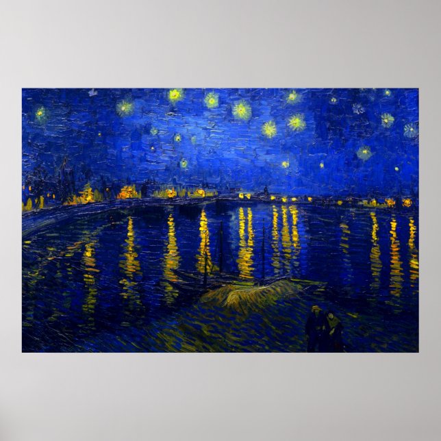 Starry Natt over Rhone-utskriften Poster (Framsidan)