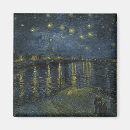 Starry natt över Rhonen av Vincent Van Gogh Magnet