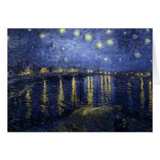 Starry natt över Rhonen Hälsningskort