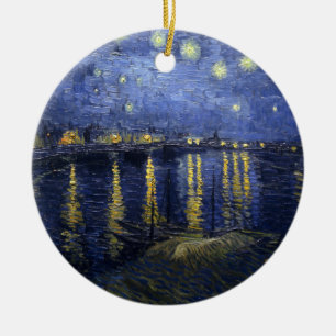 Starry natt över Rhônen Julgransprydnad Keramik